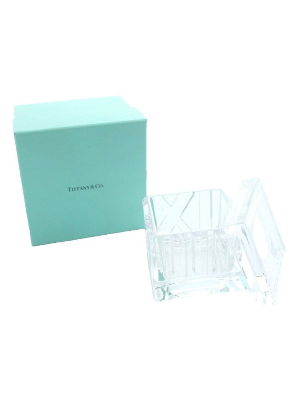 Tiffany & Co Atlas Crystal Box Glass Clear Case MW